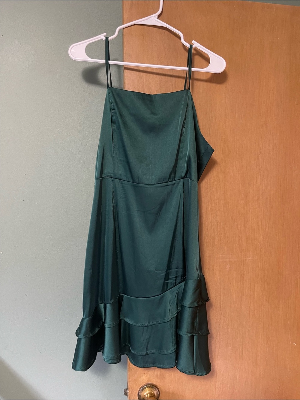 Sleeveless Emerald Green Slip Dress